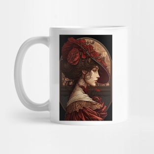 Lady in Red Mug